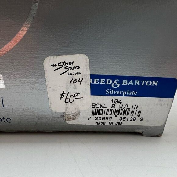 Reed & Barton 104 Silver Plated Paul Revere Bowl Original Box - Picture 7 of 7